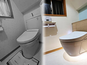 ◎間接照明がスタイリッシュな空間を演出。コンパクトな利便性高いトイレ