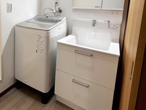 ◎限られたスペースを活かし使いやすさ重視で変わる洗面空間